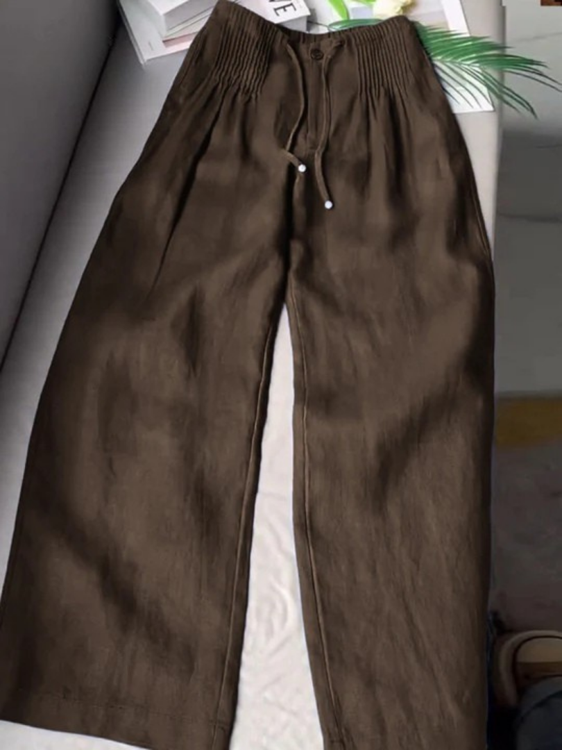 Amelia – Cotton Wide-Leg Trousers