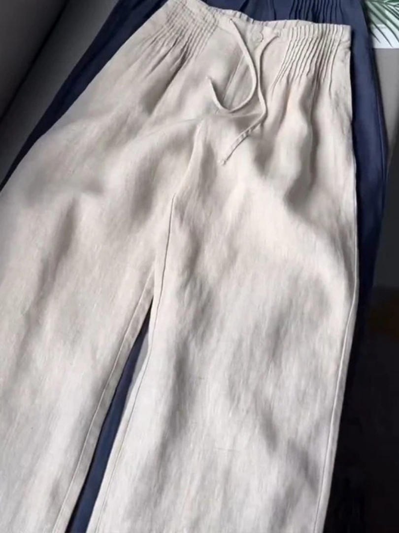 Amelia – Cotton Wide-Leg Trousers