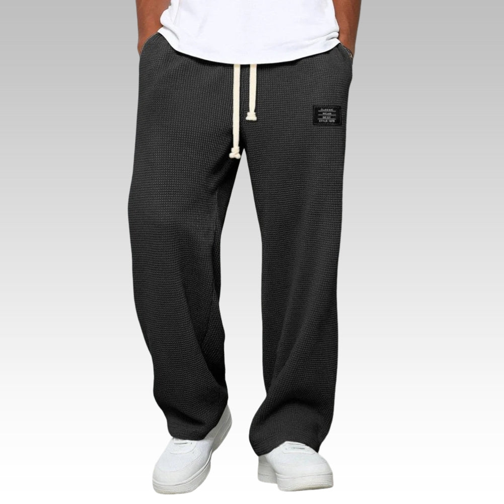 Samuel - Comfortable wide-leg trousers with adjustable waist