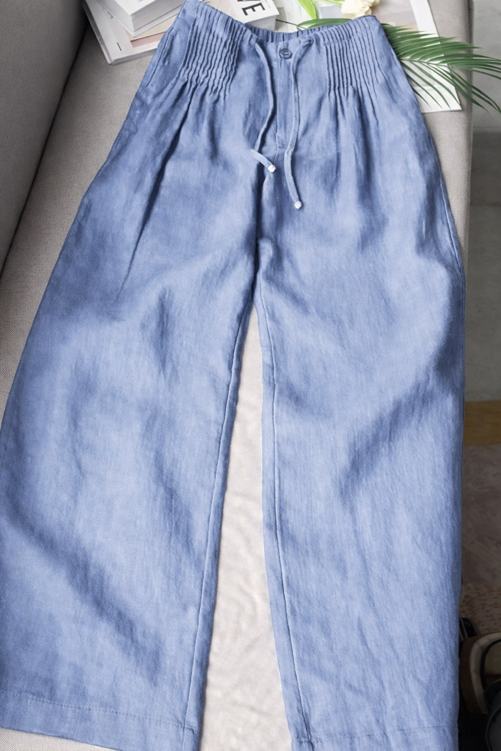 Amelia – Cotton Wide-Leg Trousers