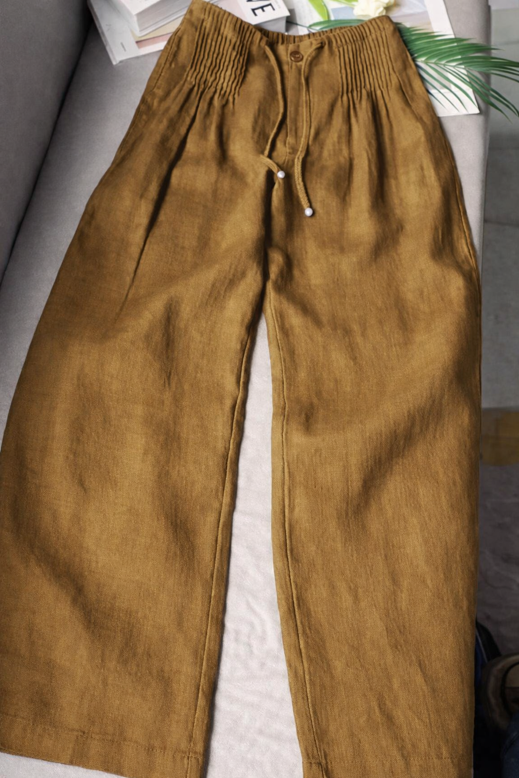 Amelia – Cotton Wide-Leg Trousers