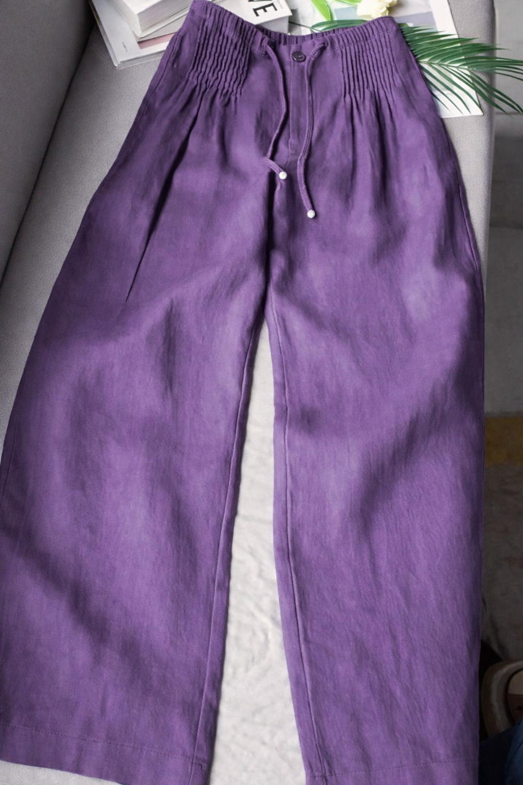 Amelia – Cotton Wide-Leg Trousers