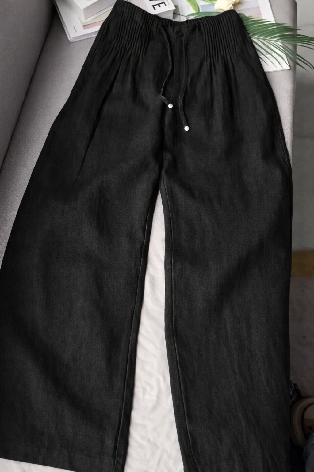Amelia – Cotton Wide-Leg Trousers