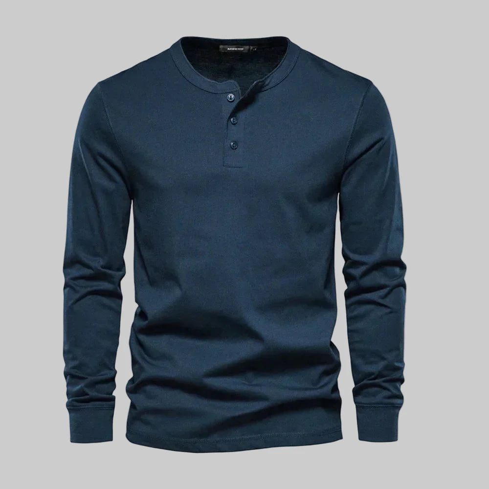 Men’s Long Sleeve Shirt with Button Placket