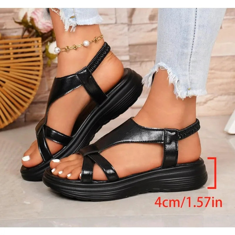 Nova | Gladiator T-Strap Platform Sandals