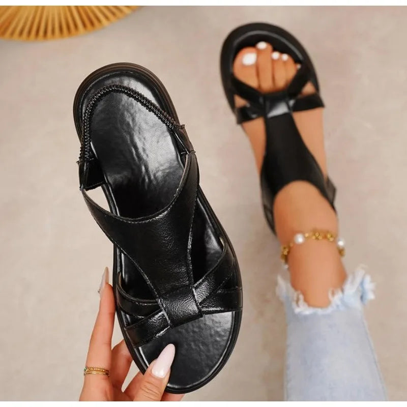 Nova | Gladiator T-Strap Platform Sandals