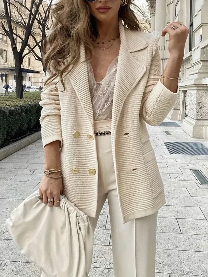Elegant double-breasted women's blazer