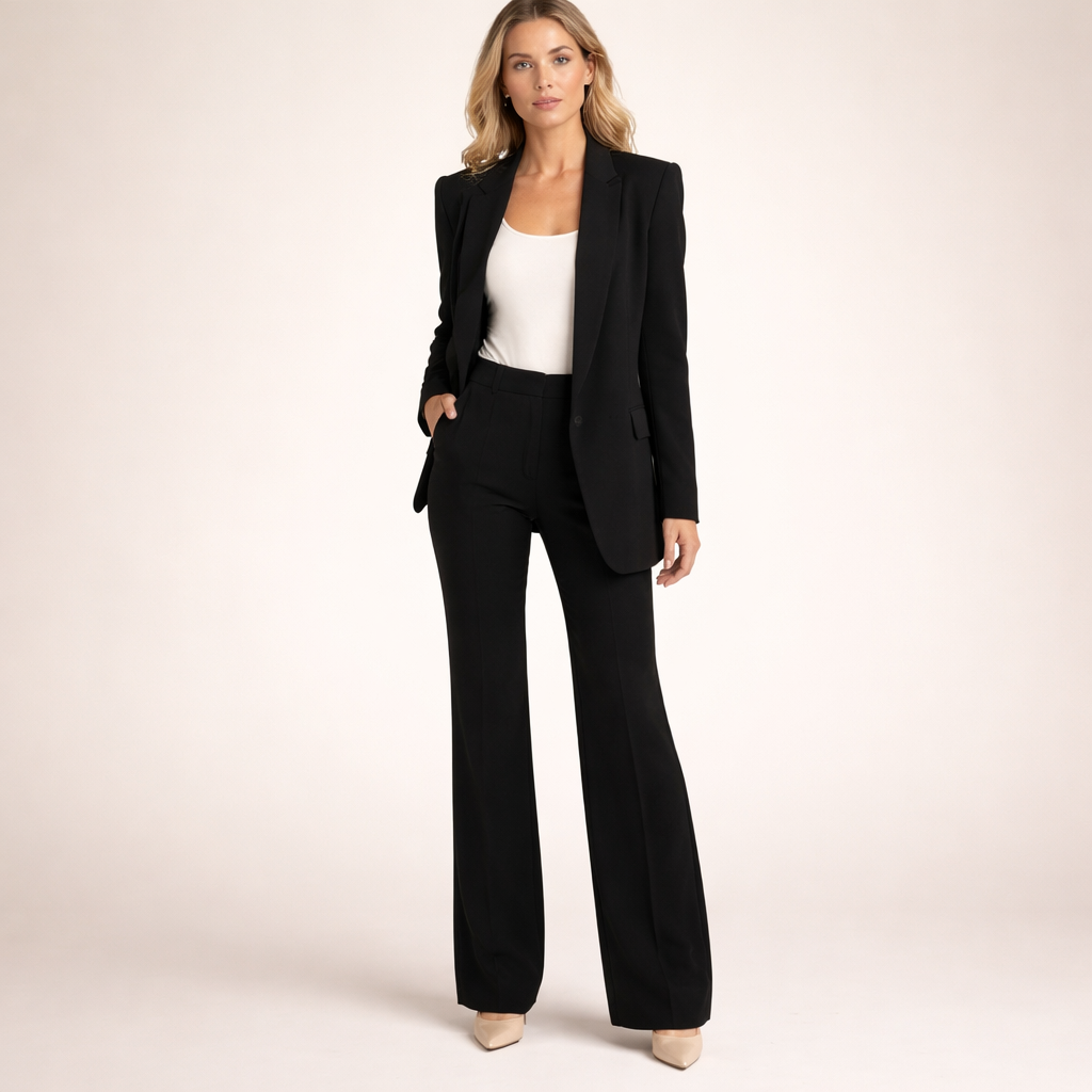 Vanessa™ | Elegant flared trouser suit set