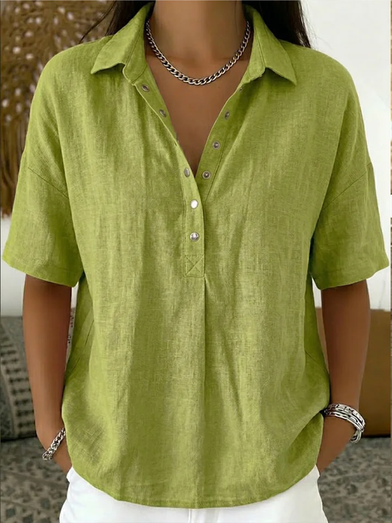 Blouse met kraag en knoopdetail