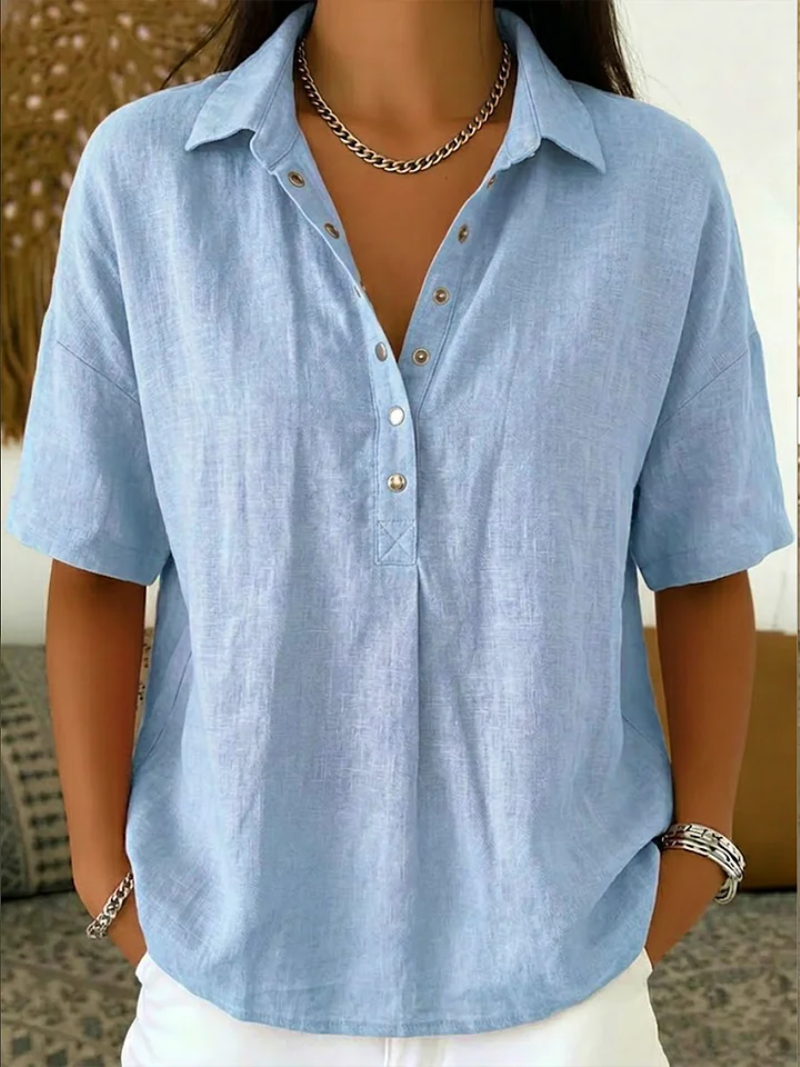 Blouse met kraag en knoopdetail