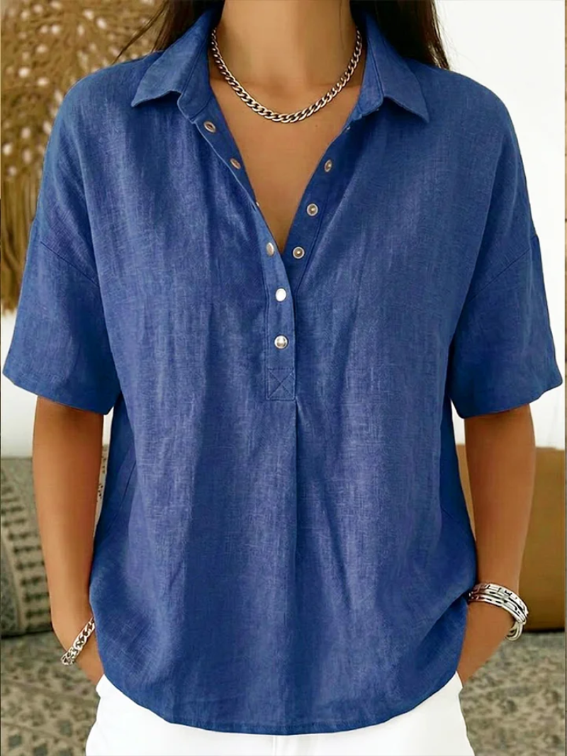 Blouse met kraag en knoopdetail