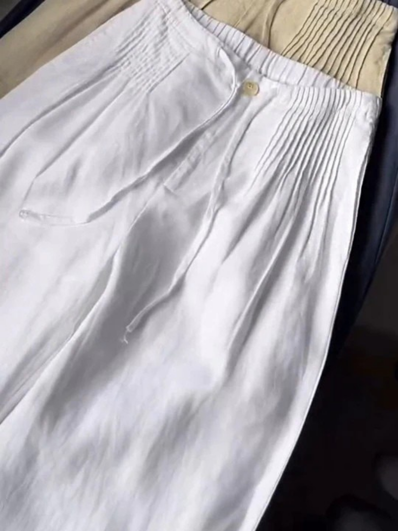 Amelia – Cotton Wide-Leg Trousers