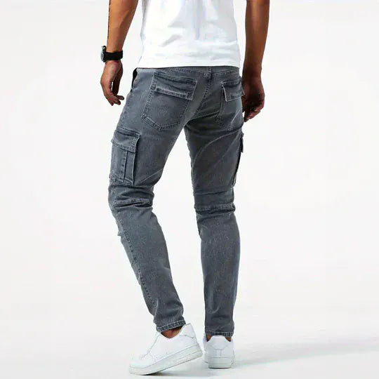 Brent - Slim-fit Cargo Trousers with Pockets