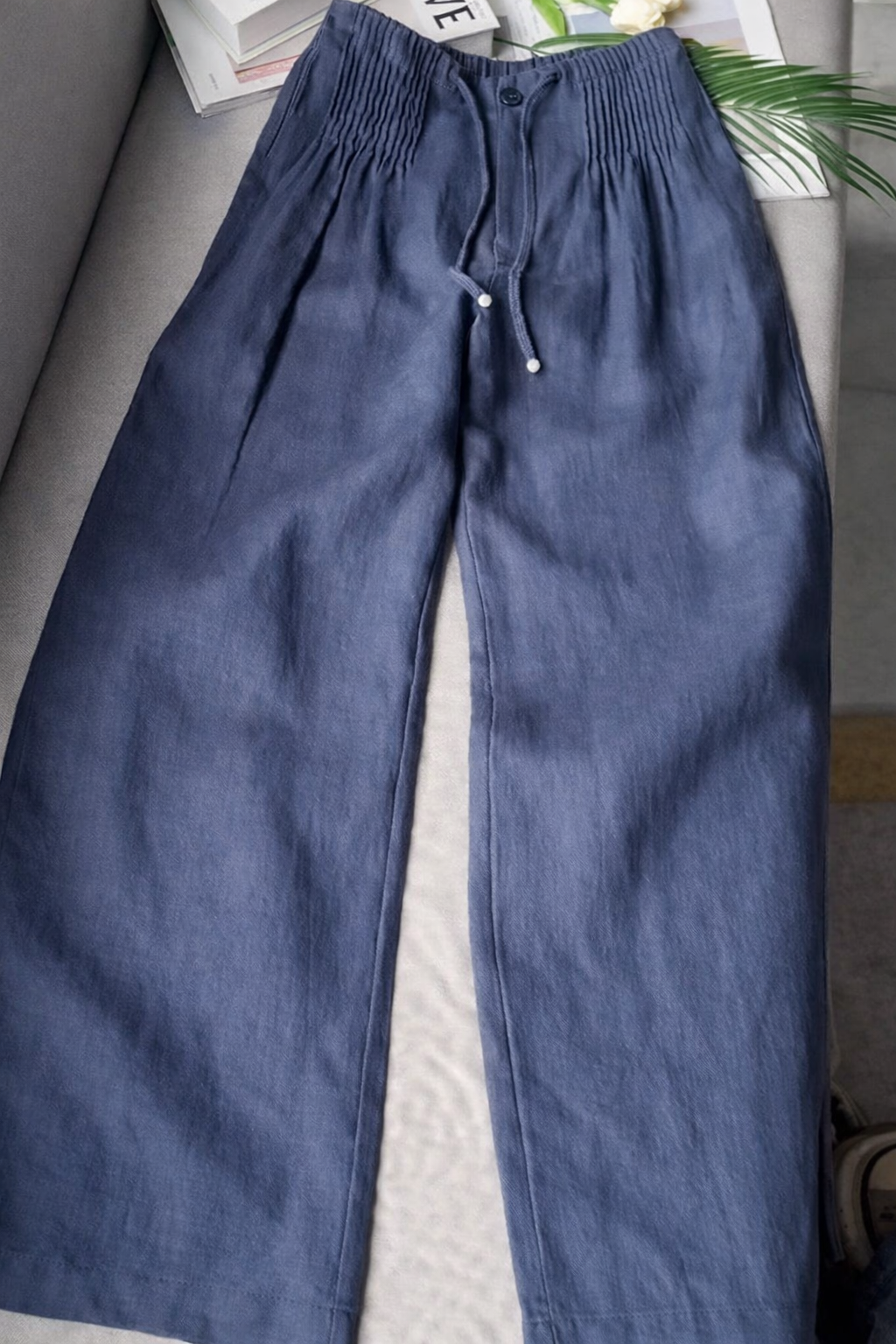 Amelia – Cotton Wide-Leg Trousers