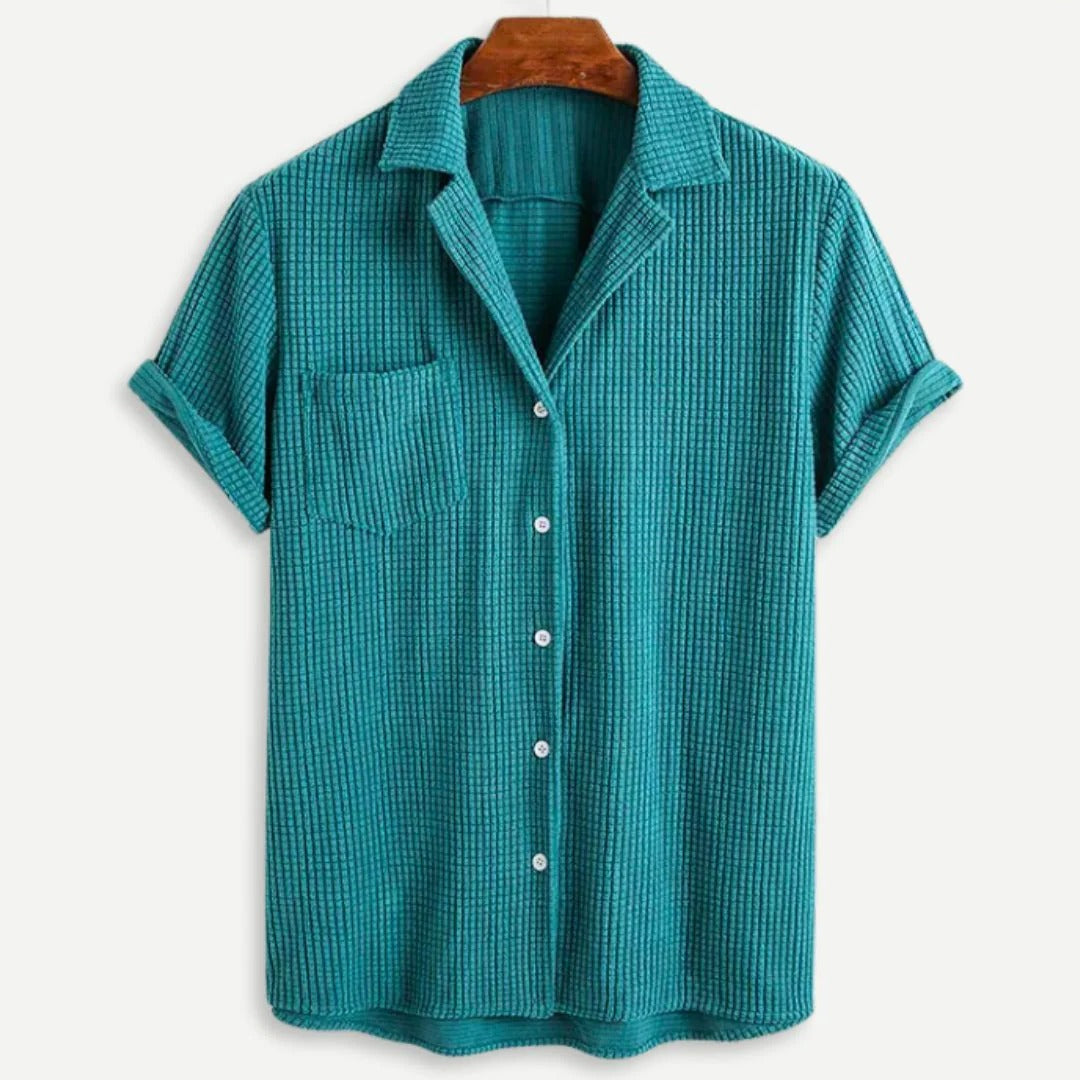 Men’s Button Shirt with Textured Pattern