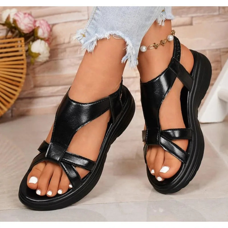 Nova | Gladiator T-Strap Platform Sandals