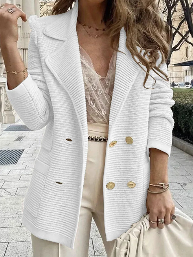 Elegant double-breasted women's blazer