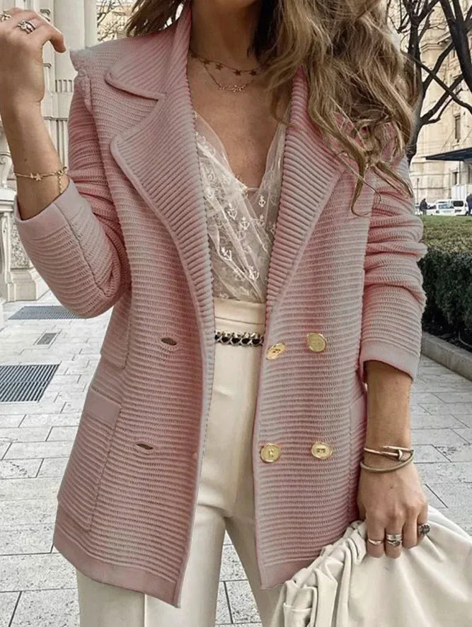 Elegant double-breasted women's blazer