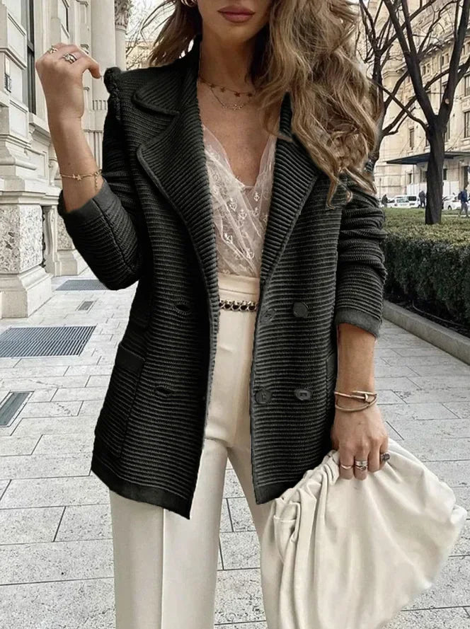 Elegant double-breasted women's blazer