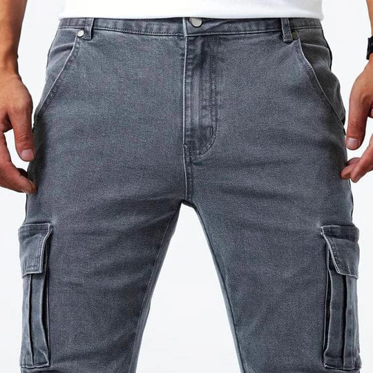 Brent - Slim-fit Cargo Trousers with Pockets