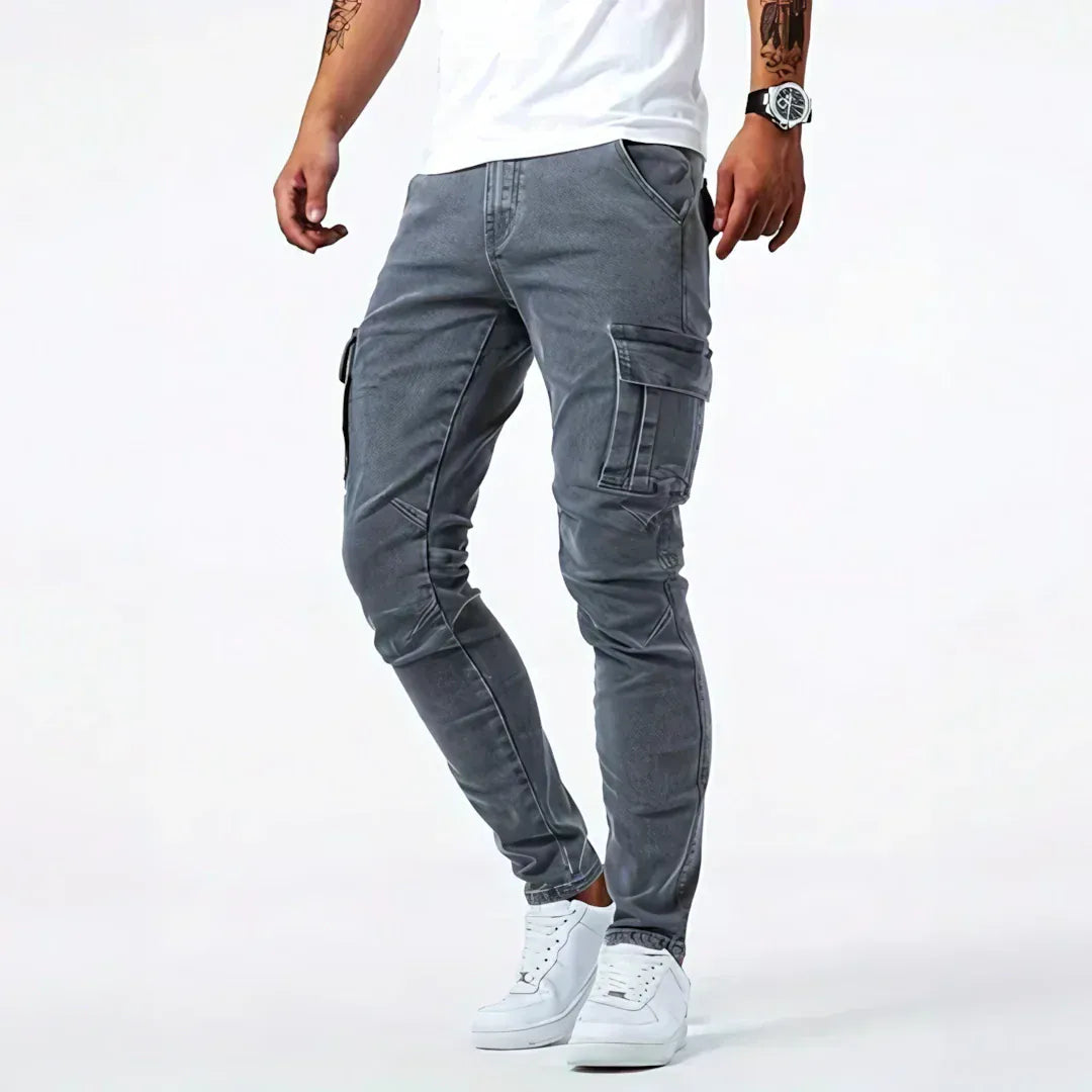 Brent - Slim-fit Cargo Trousers with Pockets