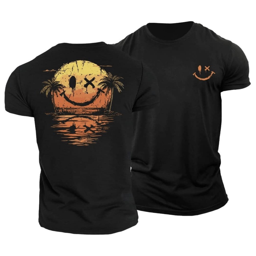 Kaz - Summer T-shirt Smiley Beach